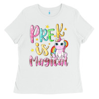 White pre k is magical Ladies Tee - NancyCooperArtShop