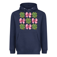 Navy clover bow Heavyweight Hoodie - CowhideDigitalArt