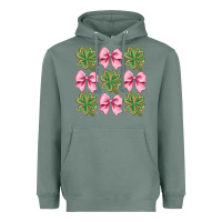 Sage clover bow Heavyweight Hoodie - CowhideDigitalArt