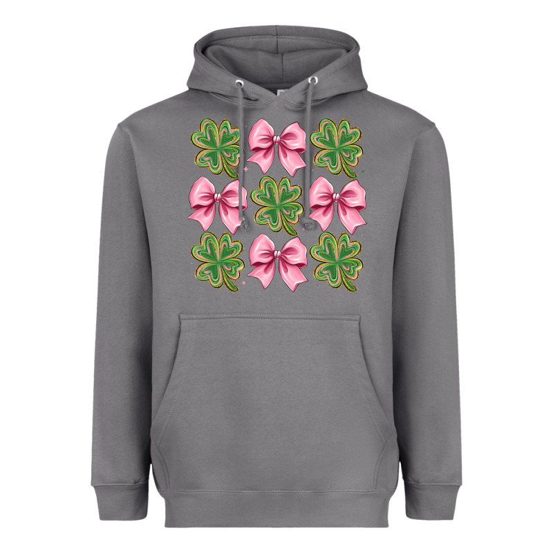 Clover Bow Heavyweight Hoodie by CowhideDigitalArt | Teevron