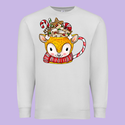 Coffee Cups Animal Premium Sweatshirt Designed By Cowhidedigitalart