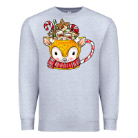 Heather Grey coffee cups animal Premium Sweatshirt - CowhideDigitalArt