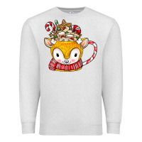 Oatmeal Heather coffee cups animal Premium Sweatshirt - CowhideDigitalArt