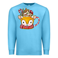 Ocean Blue coffee cups animal Premium Sweatshirt - CowhideDigitalArt