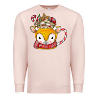 Pale Pink coffee cups animal Premium Sweatshirt - CowhideDigitalArt
