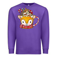 Purple coffee cups animal Premium Sweatshirt - CowhideDigitalArt