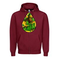 Burgundy st.patrick's teardrop earrings Zipper Hoodie - FaDigitalArtStudio