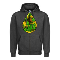 Charcoal Heather st.patrick's teardrop earrings Zipper Hoodie - FaDigitalArtStudio