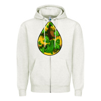 Oatmeal Heather st.patrick's teardrop earrings Zipper Hoodie - FaDigitalArtStudio