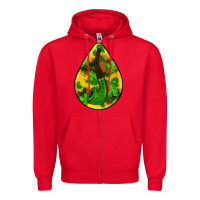 Red st.patrick's teardrop earrings Zipper Hoodie - FaDigitalArtStudio