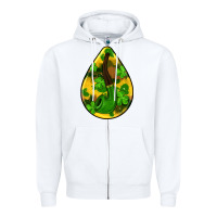 White st.patrick's teardrop earrings Zipper Hoodie - FaDigitalArtStudio