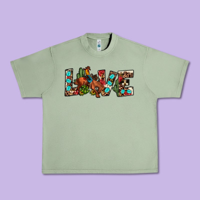 Love Rodeo Urban Heavy Tee Designed By Jahusdesignshop