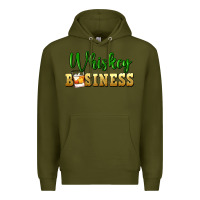 Army Green whiskey business St. Patricks Day Premium Hoodie - FaDigitalArtStudio