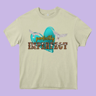Perfectly Imperfect Heavy Core Tee Designed By Nancycooperartshop