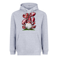 Heather Grey American Football Gnome Heavyweight Hoodie - CowhideDigitalArt