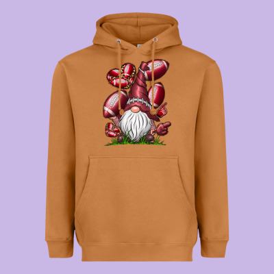 American Football Gnome Heavyweight Hoodie Designed By Cowhidedigitalart