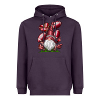 Plum American Football Gnome Heavyweight Hoodie - CowhideDigitalArt