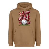 Toasted Coconut American Football Gnome Heavyweight Hoodie - CowhideDigitalArt