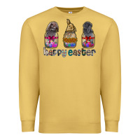 Antique Gold Happy Easter Premium Sweatshirt - CowhideDigitalArt