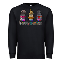 Black Happy Easter Premium Sweatshirt - CowhideDigitalArt