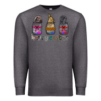 Charcoal Heather Happy Easter Premium Sweatshirt - CowhideDigitalArt
