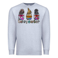 Heather Grey Happy Easter Premium Sweatshirt - CowhideDigitalArt