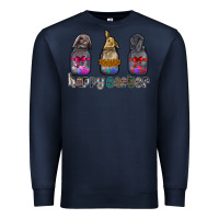 Navy Happy Easter Premium Sweatshirt - CowhideDigitalArt