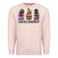 Pale Pink Happy Easter Premium Sweatshirt - CowhideDigitalArt
