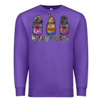 Purple Happy Easter Premium Sweatshirt - CowhideDigitalArt