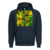 Navy St. Patrick's pipe pattern digital paper Zipper Hoodie - BundleAndBundleShop