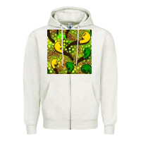 Oatmeal Heather St. Patrick's pipe pattern digital paper Zipper Hoodie - BundleAndBundleShop