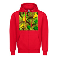 Red St. Patrick's pipe pattern digital paper Zipper Hoodie - BundleAndBundleShop