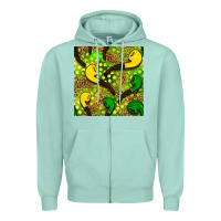 Seafoam St. Patrick's pipe pattern digital paper Zipper Hoodie - BundleAndBundleShop