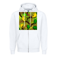 White St. Patrick's pipe pattern digital paper Zipper Hoodie - BundleAndBundleShop