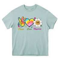 Arona peace love happiness Heavy Core Tee - NancyCooperArtShop