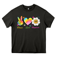 Asphalt peace love happiness Heavy Core Tee - NancyCooperArtShop