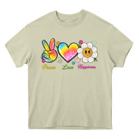 Mossy peace love happiness Heavy Core Tee - NancyCooperArtShop