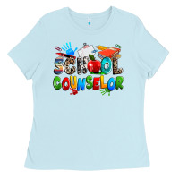 Baby Blue school counselor Ladies Tee - NancyCooperArtShop