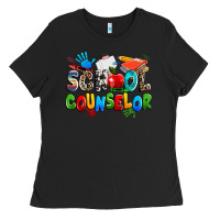 Black school counselor Ladies Tee - NancyCooperArtShop