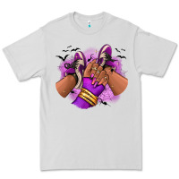 Dove Grey Halloween afro sneakers Premium Tee - RanaPortraitStore