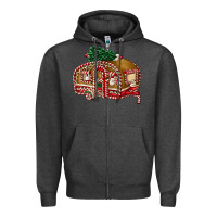 Charcoal Heather caravan gingerbread Zipper Hoodie - FaDigitalArtStudio