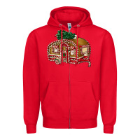 Red caravan gingerbread Zipper Hoodie - FaDigitalArtStudio