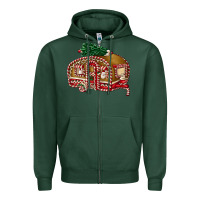 Sports Green caravan gingerbread Zipper Hoodie - FaDigitalArtStudio