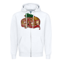 White caravan gingerbread Zipper Hoodie - FaDigitalArtStudio