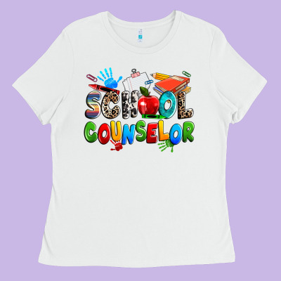 School Counselor Ladies Tee Designed By Nancycooperartshop