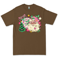 Cacao pink santa and disco ball with christmas tree Premium Tee - MaliasSmallBusiness
