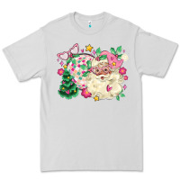 Dove Grey pink santa and disco ball with christmas tree Premium Tee - MaliasSmallBusiness