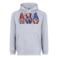 Heather Grey American Gnomes Heavyweight Hoodie - CowhideDigitalArt