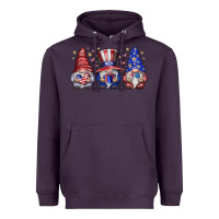 Plum American Gnomes Heavyweight Hoodie - CowhideDigitalArt