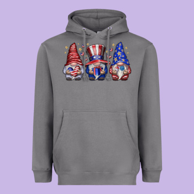 American Gnomes Heavyweight Hoodie Designed By Cowhidedigitalart